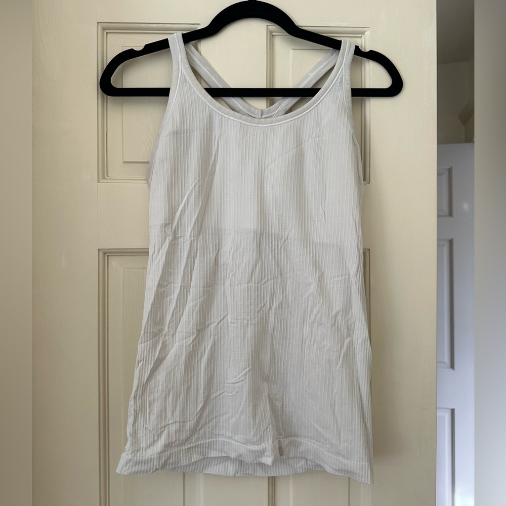 Lululemon white ribbed modal tank top!